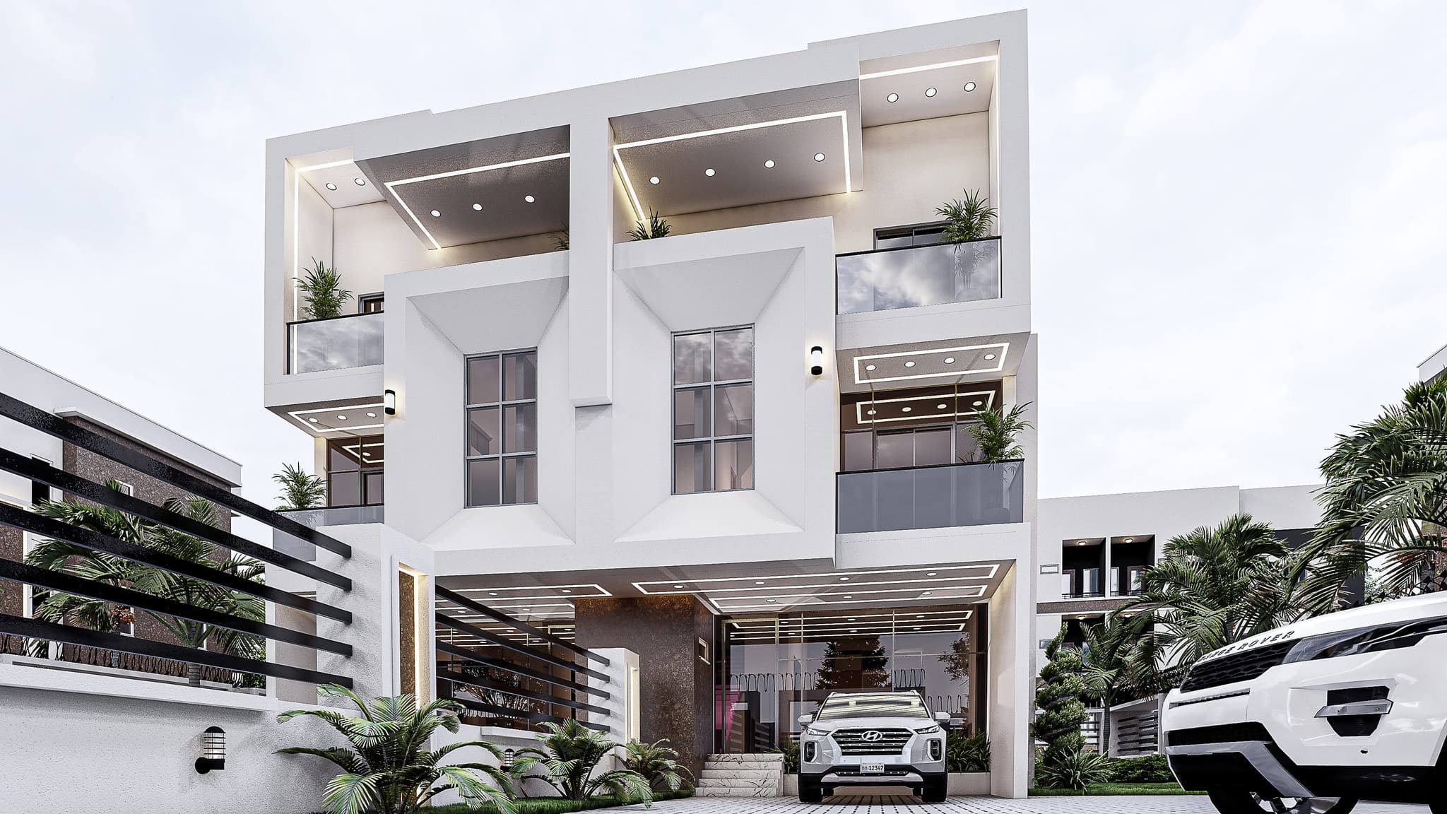 Luxury Twin 5-Bedroom Triplex with Spacious Interiors-1