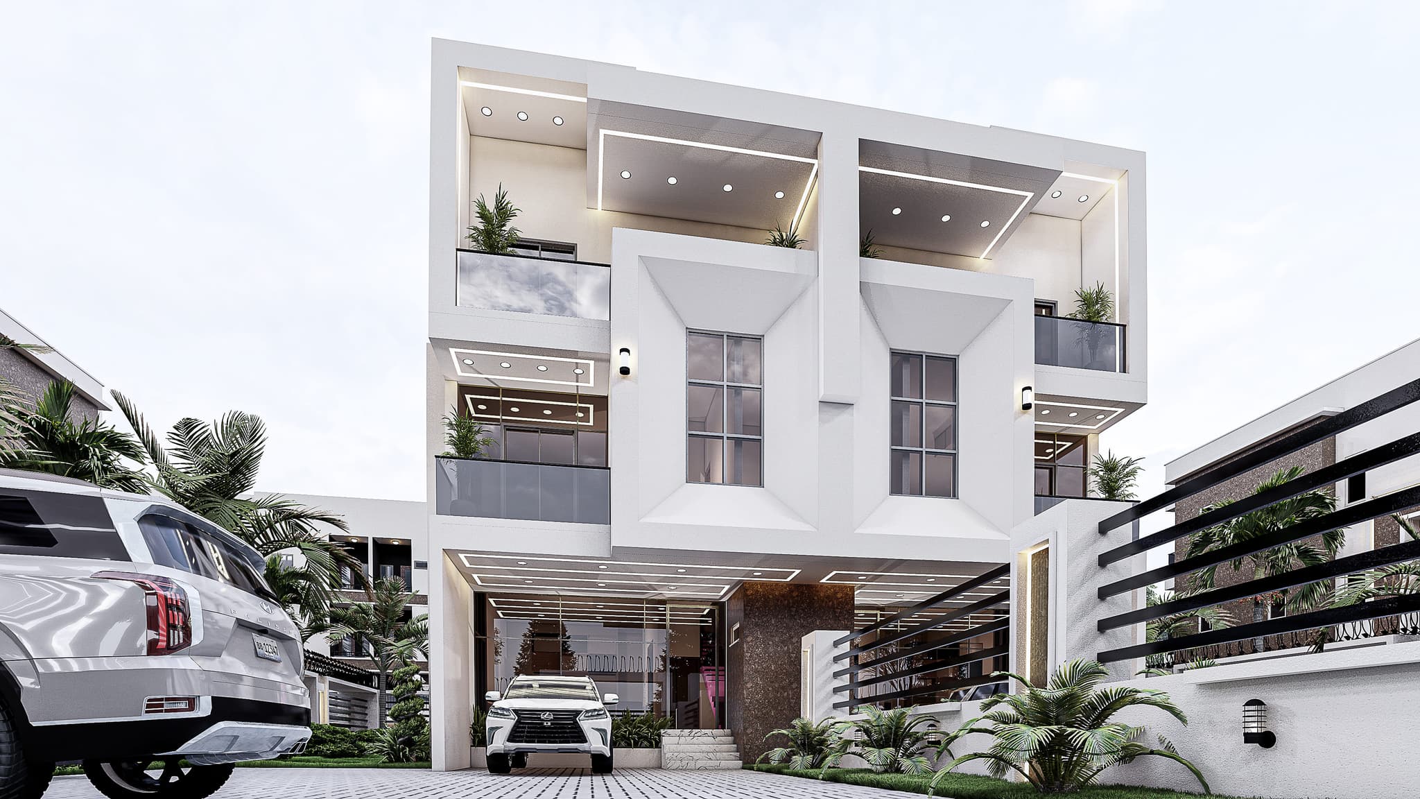 Luxury Twin 5-Bedroom Triplex with Spacious Interiors-4