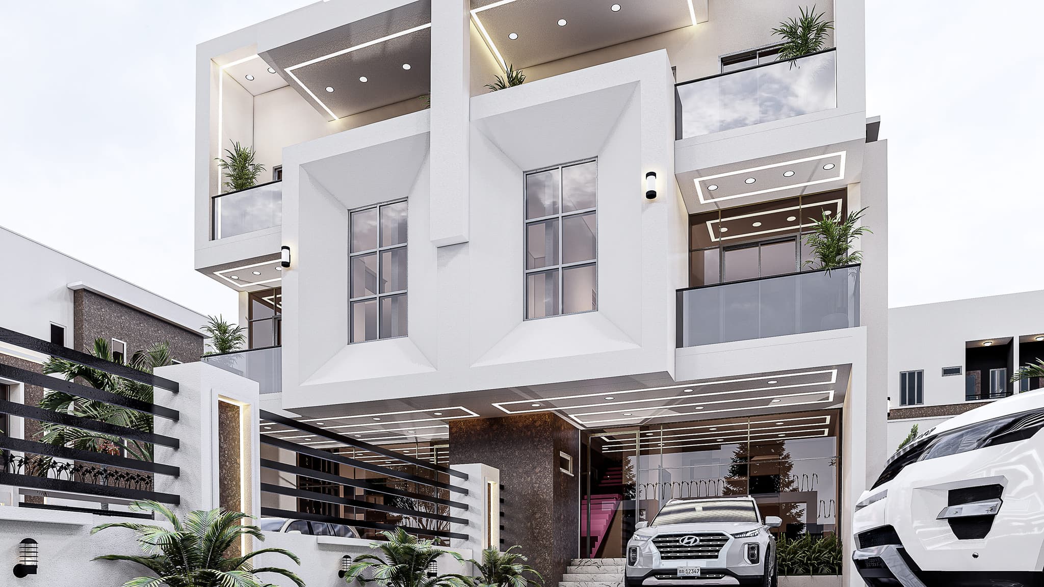 Luxury Twin 5-Bedroom Triplex with Spacious Interiors-2