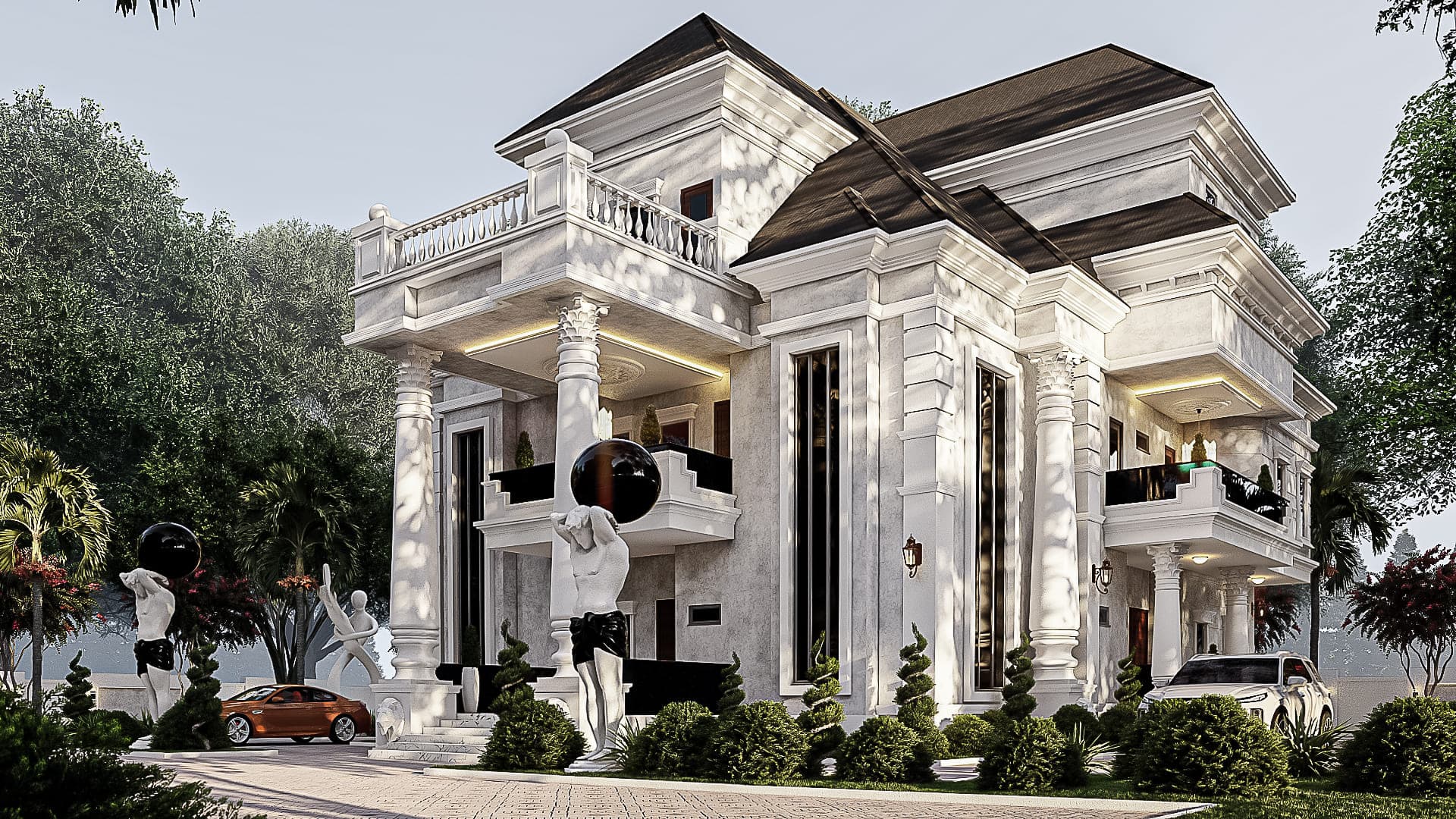 Grand 6-Bedroom Duplex with Pent Floor, Expansive Living Spaces, and Multiple Sit-Outs-4