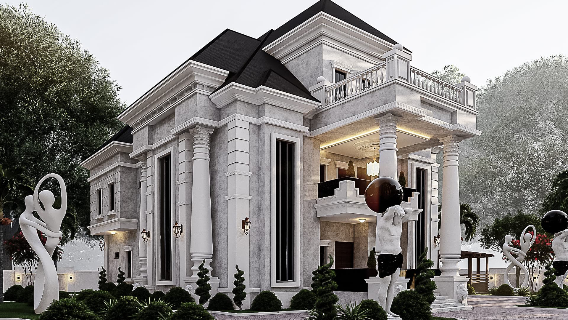 Grand 6-Bedroom Duplex with Pent Floor, Expansive Living Spaces, and Multiple Sit-Outs-6
