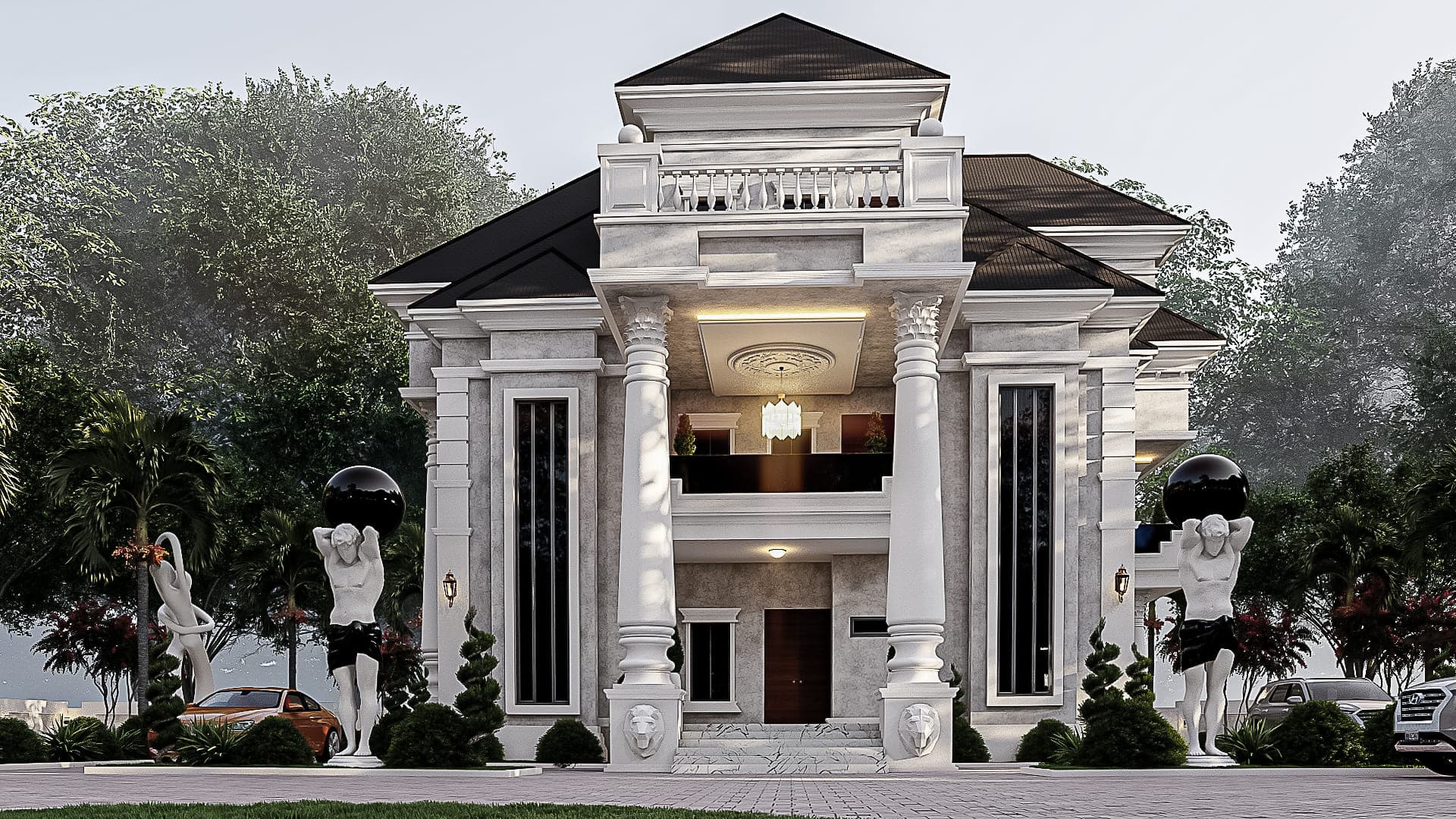 Grand 6-Bedroom Duplex with Pent Floor, Expansive Living Spaces, and Multiple Sit-Outs-7
