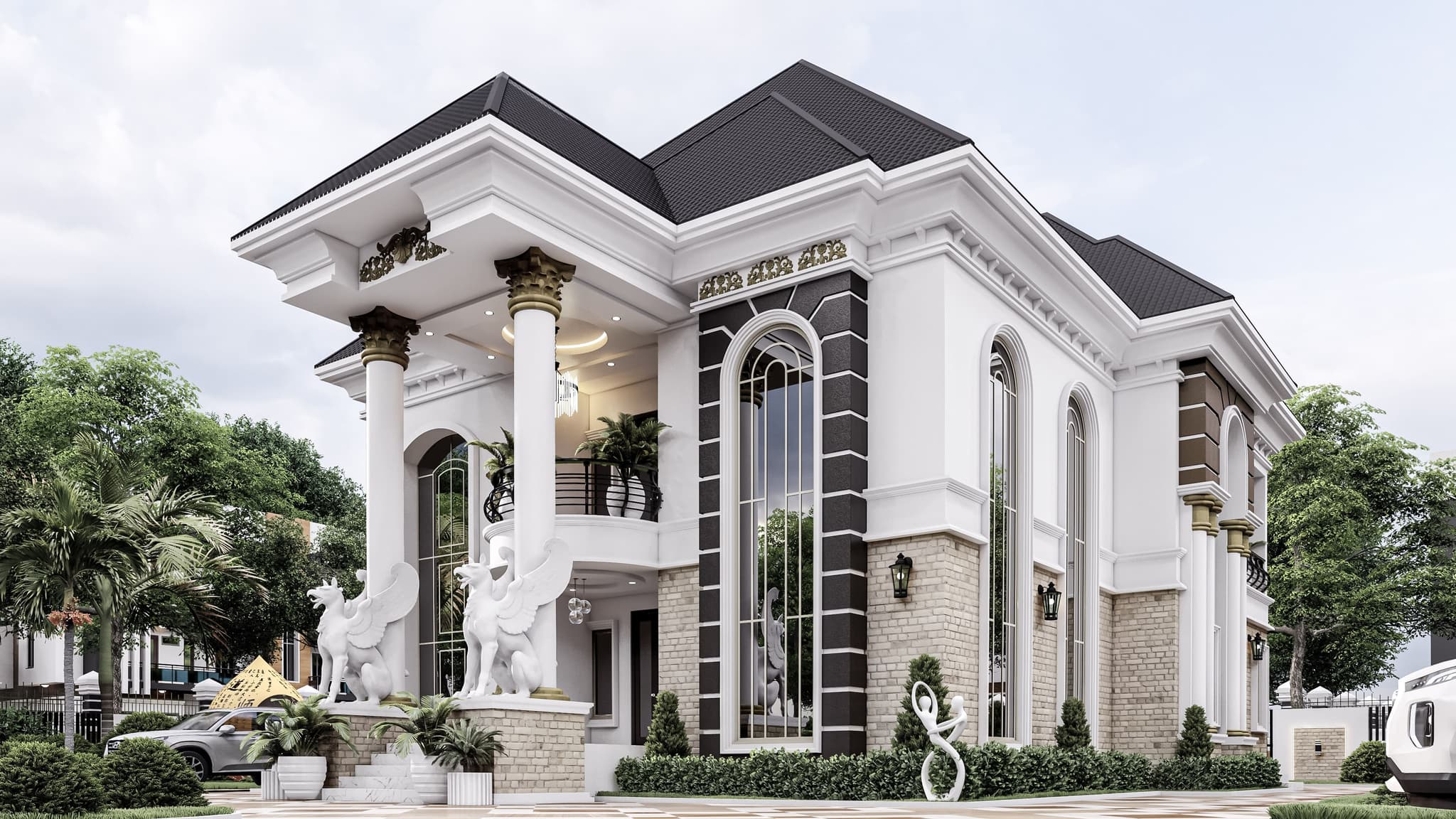 Elegant 4-Bedroom Duplex with Dual-Level Luxury and Family Lounge-5