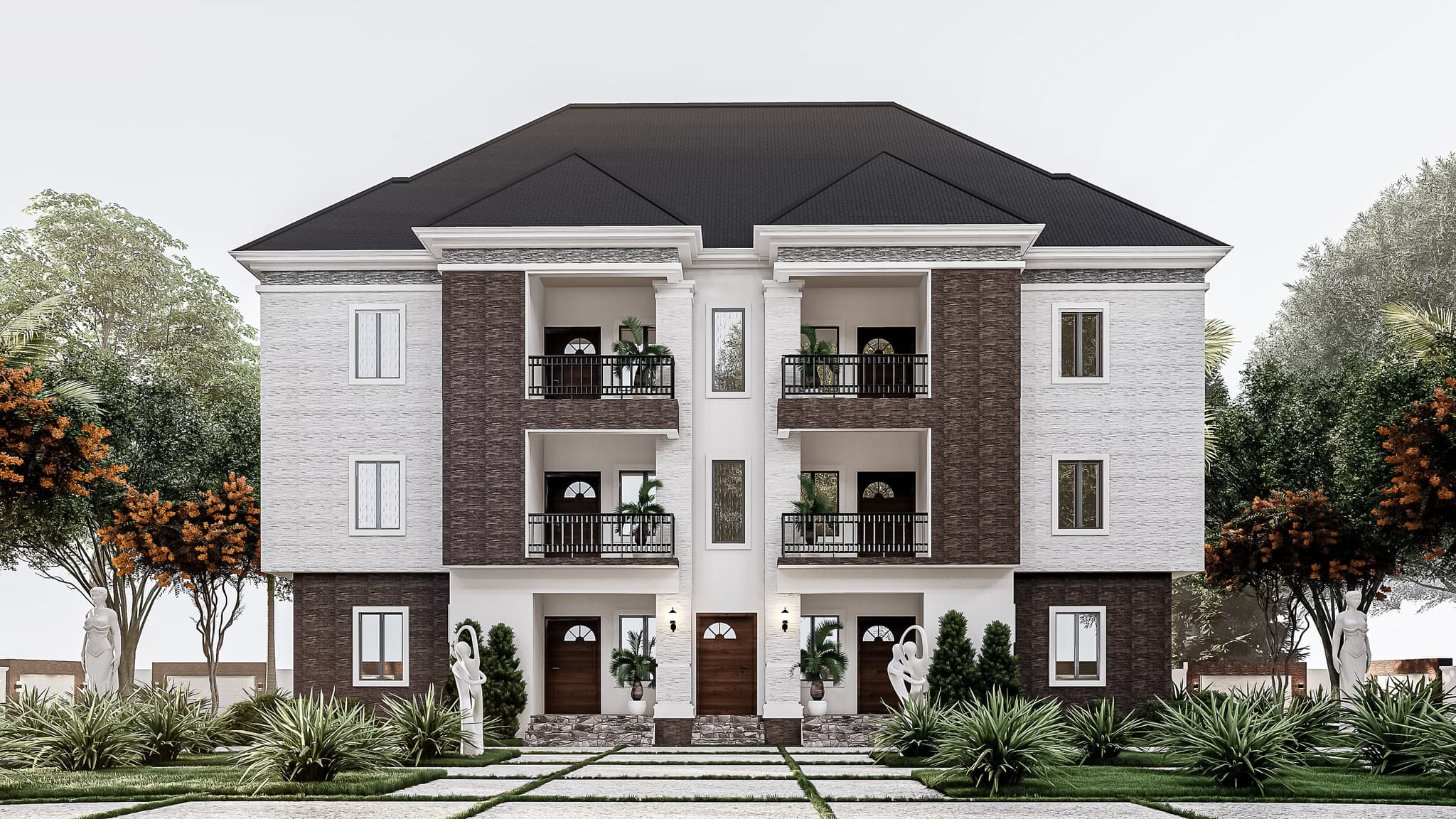 Elegant 6-Unit 2-Bedroom Block of Flats with Spacious Ensuite Rooms-1