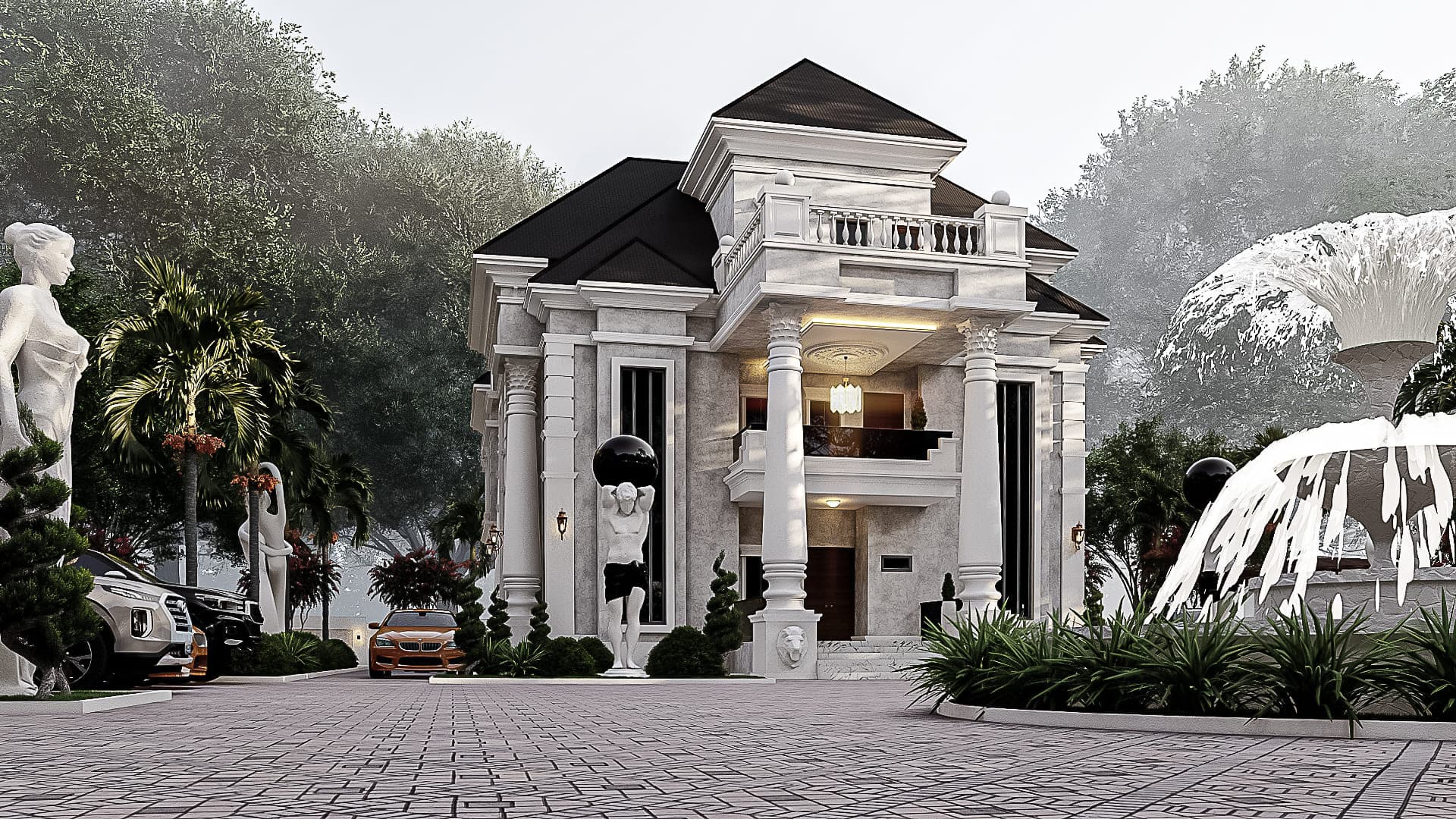 Grand 6-Bedroom Duplex with Pent Floor, Expansive Living Spaces, and Multiple Sit-Outs-2
