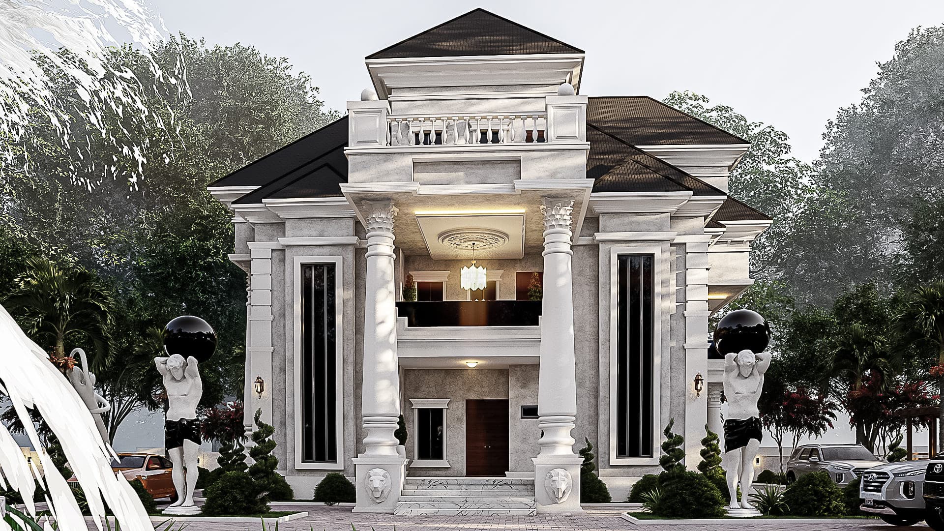 Grand 6-Bedroom Duplex with Pent Floor, Expansive Living Spaces, and Multiple Sit-Outs-5