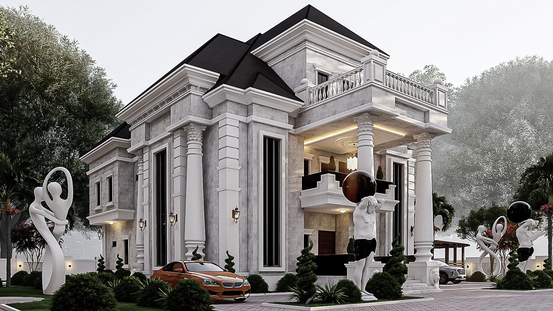 Grand 6-Bedroom Duplex with Pent Floor, Expansive Living Spaces, and Multiple Sit-Outs-3