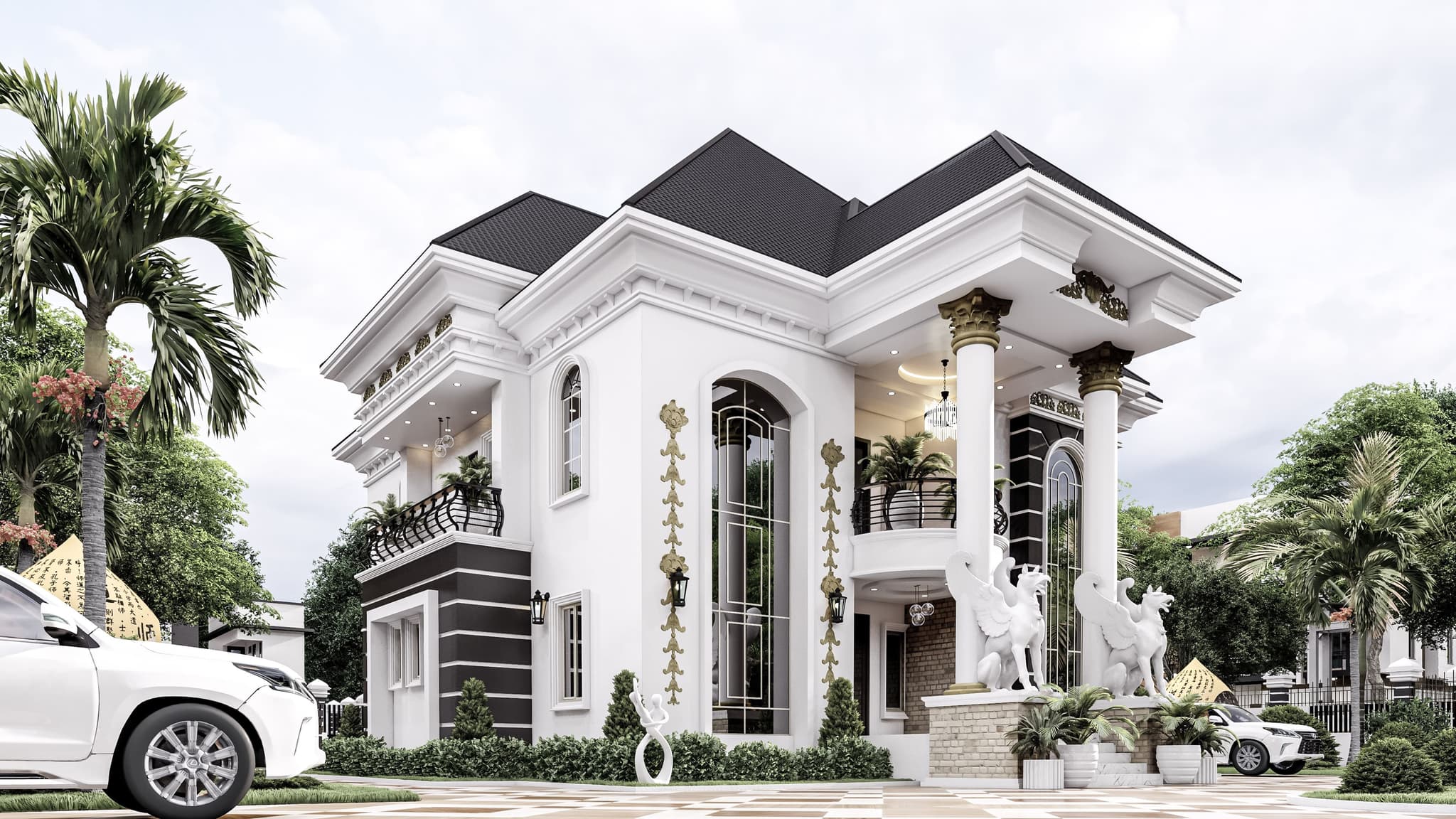 Elegant 4-Bedroom Duplex with Dual-Level Luxury and Family Lounge-4