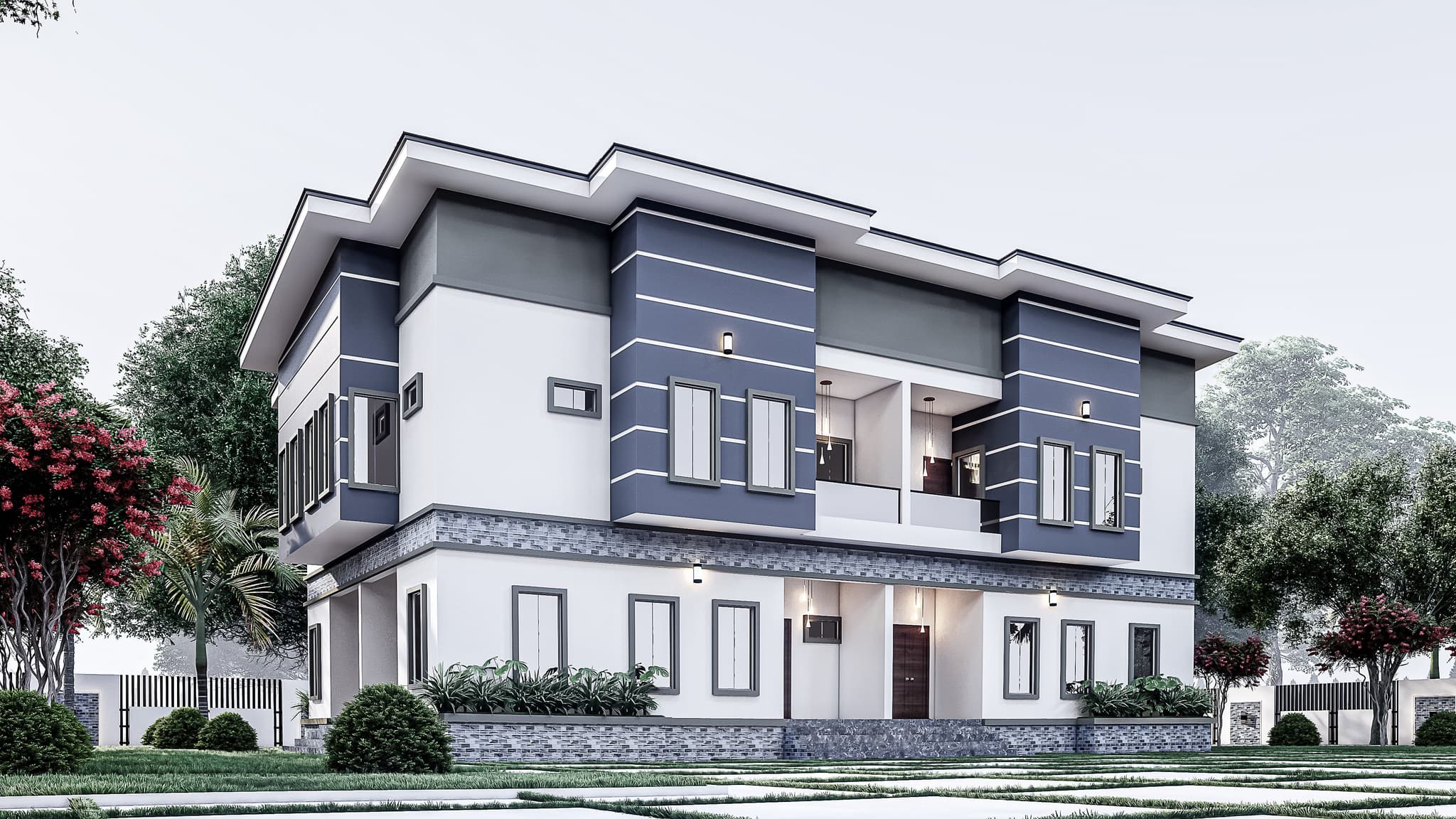 Modern Four 2-Bedroom Duplex Apartment Block – Functional & Spacious Design-2